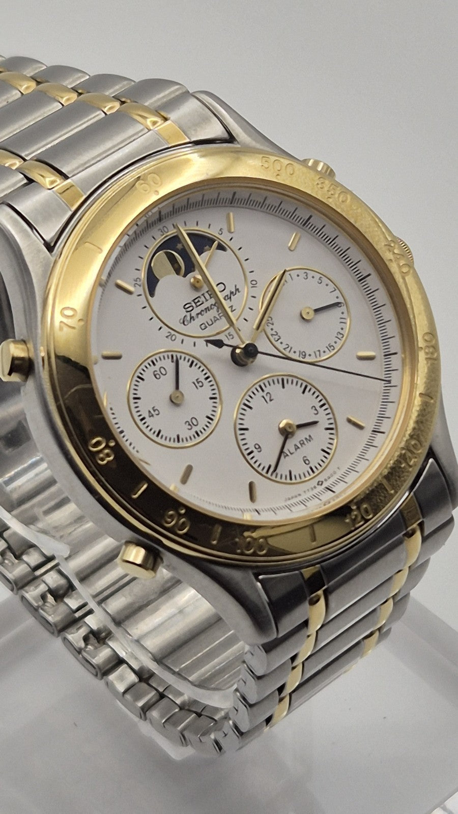 Seiko Men’s 7T36 6A3A Moon Phase Quartz Watch 3
