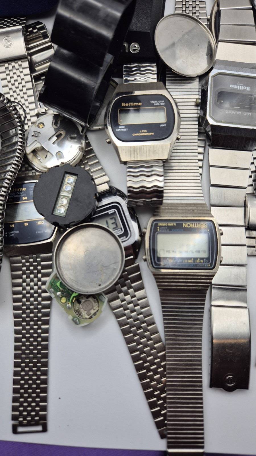 vintage digital watch joblot spares11