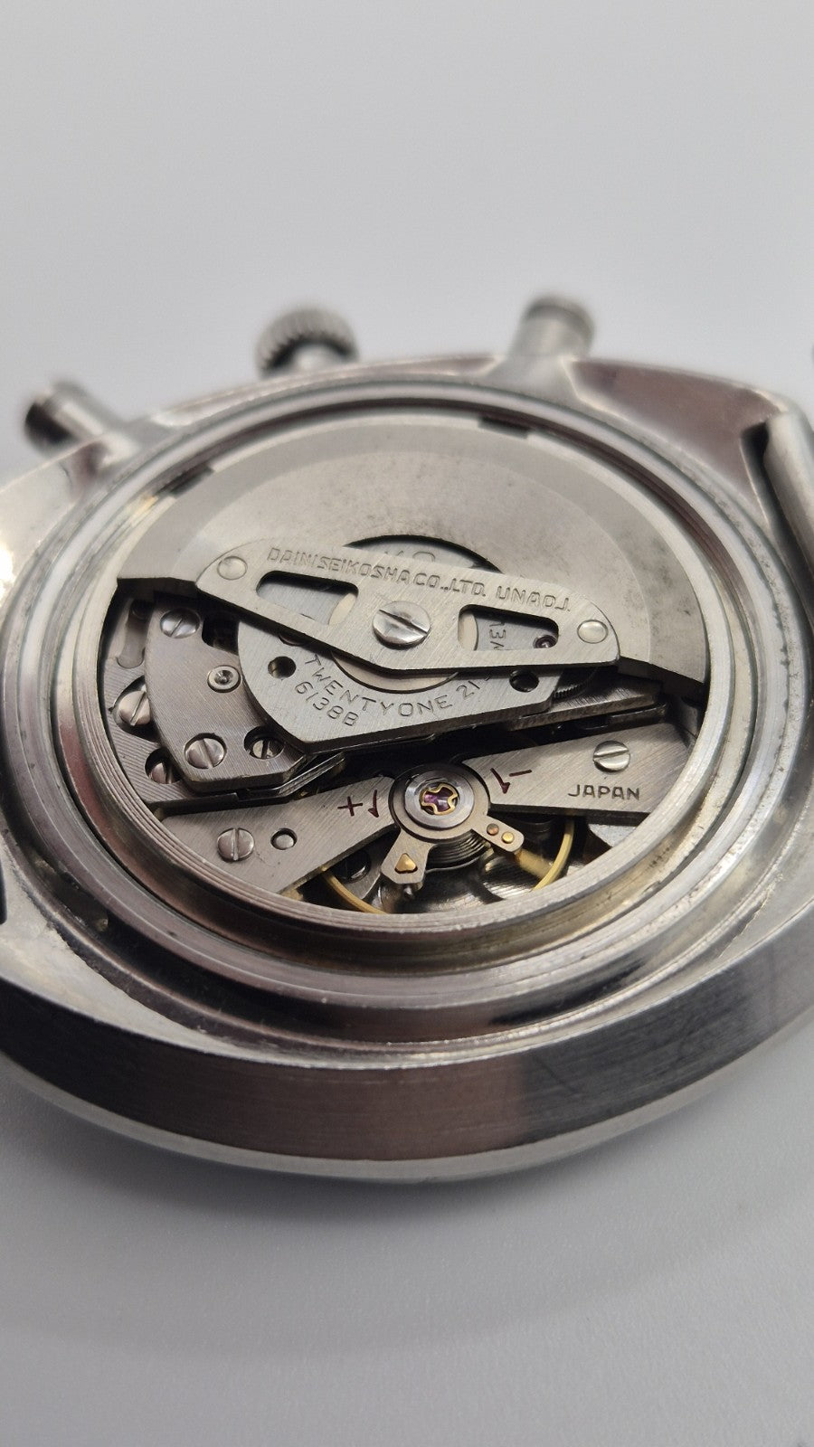 SEIKO 6138-0011 UFO Automatic Chronograph Watch Vintage Men's Black Dial 22