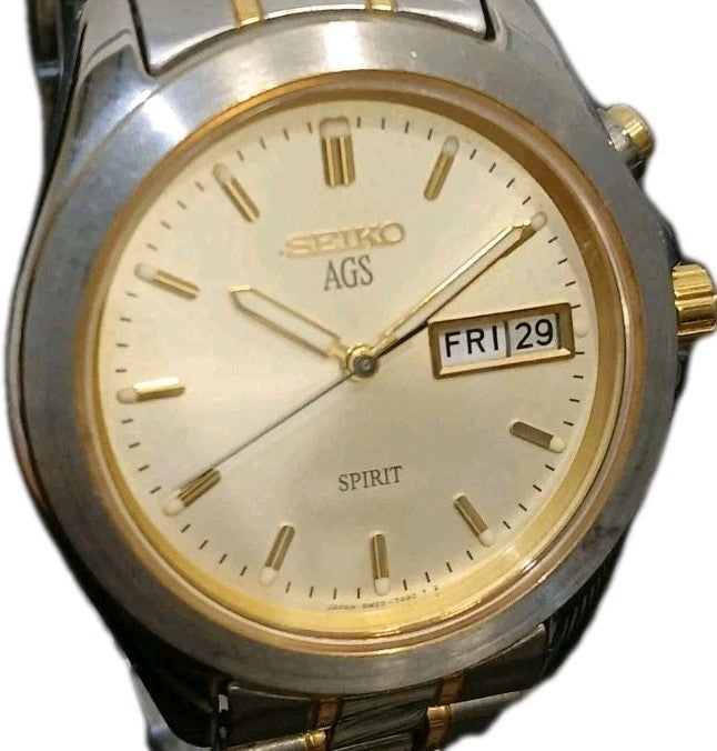 Seiko Spirit AGS Kinetic 5M23-7A60 Vintage Watch 1