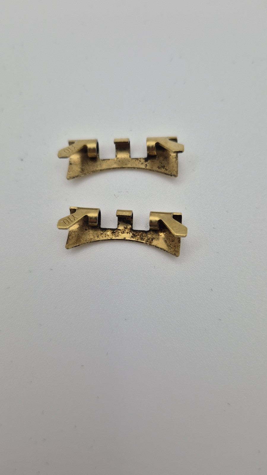 Vintage Bulova Gold Plated Watch Band Bracelet  End Links 20mm4