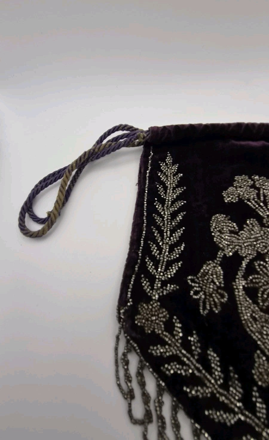 antique Victorian drawstring reticule2