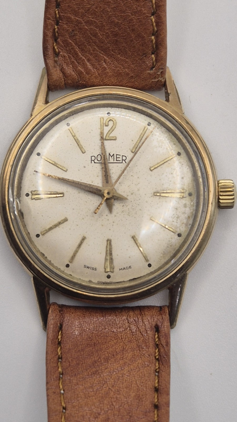 Roamer Gold Plated Men's Manual Vintage Swiss Watch   Working0
