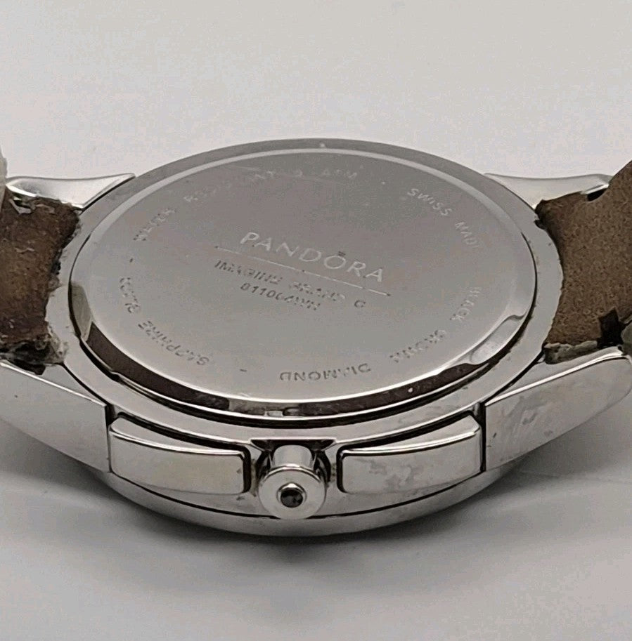 Genuine Pandora Watch Imagine Grand C Silver/White with Ceramic Bezel - 811004WH16