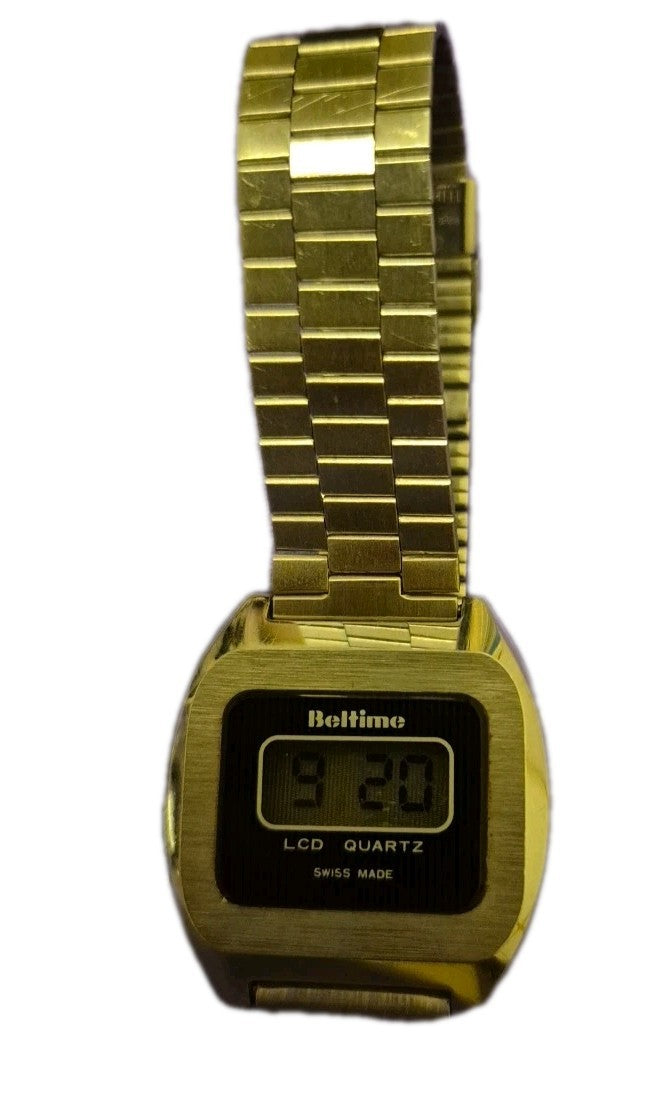 Vintage Men's LCD Quartz Beltime Watch Co. LTD 1980's Working . Excellent...0