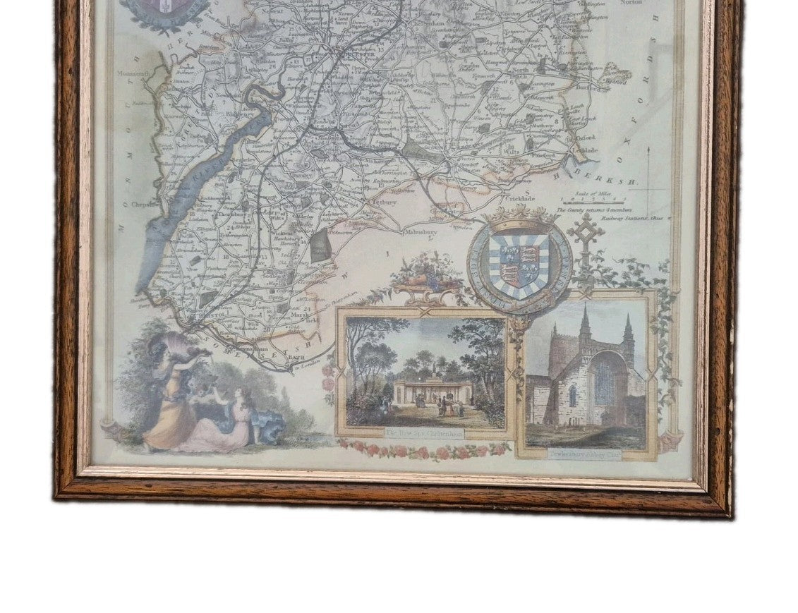 Framed Map Of Gloucester3