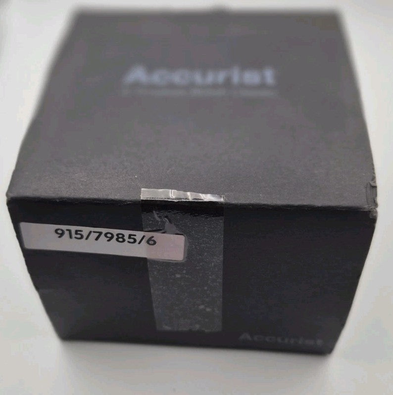 Accurist Men’s Analogue Day/Date Quartz Black Leather Strap Watch 1U05 MS990W20