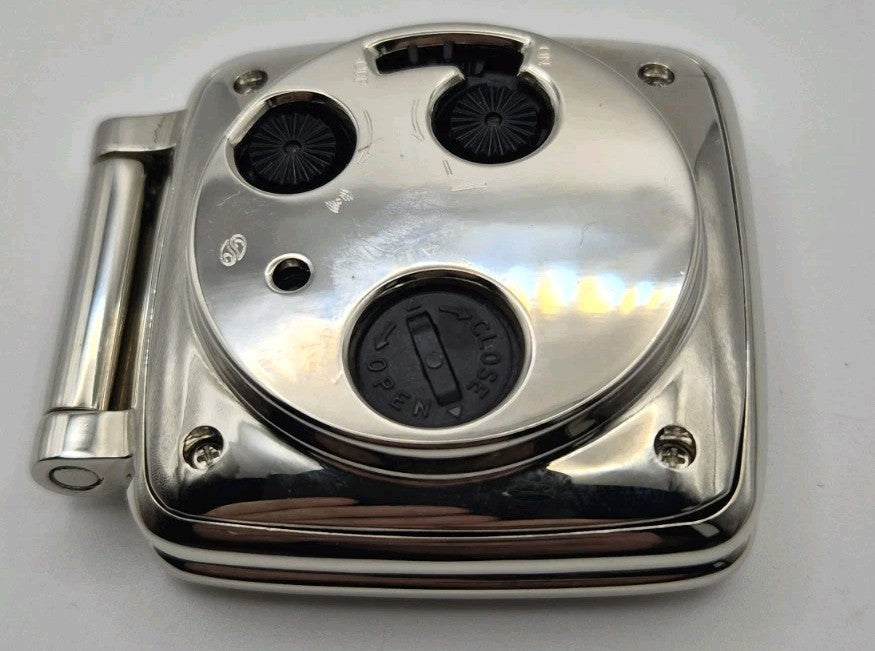 St Justin Analogue Folding Travel Alarm Clock Silver Metal8