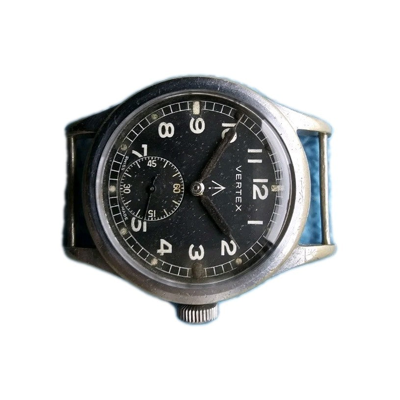 Vertex Dirty Dozen WW2 British Military Hand-Winding Men's Wristwatch Serviced!2
