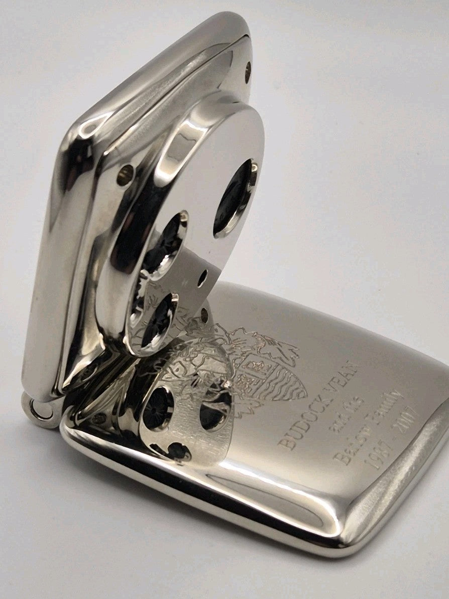 St Justin Analogue Folding Travel Alarm Clock Silver Metal4