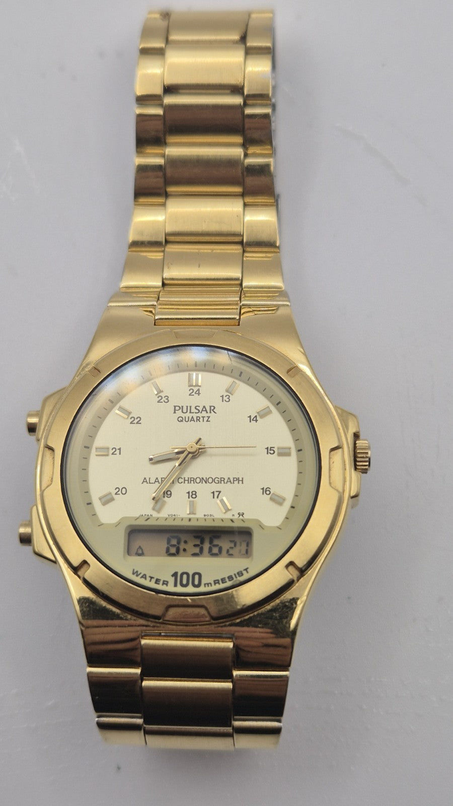 Vintage Men’s Pulsar Analog Digital Chronograph Watch V041-90309