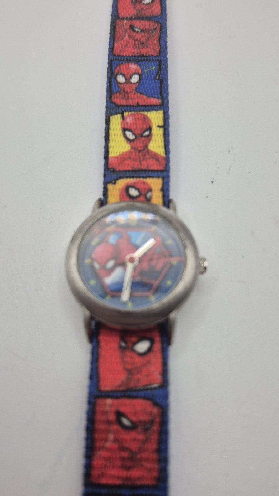 Marvel Spider-Man kids watch featuring a blue nylon strap11