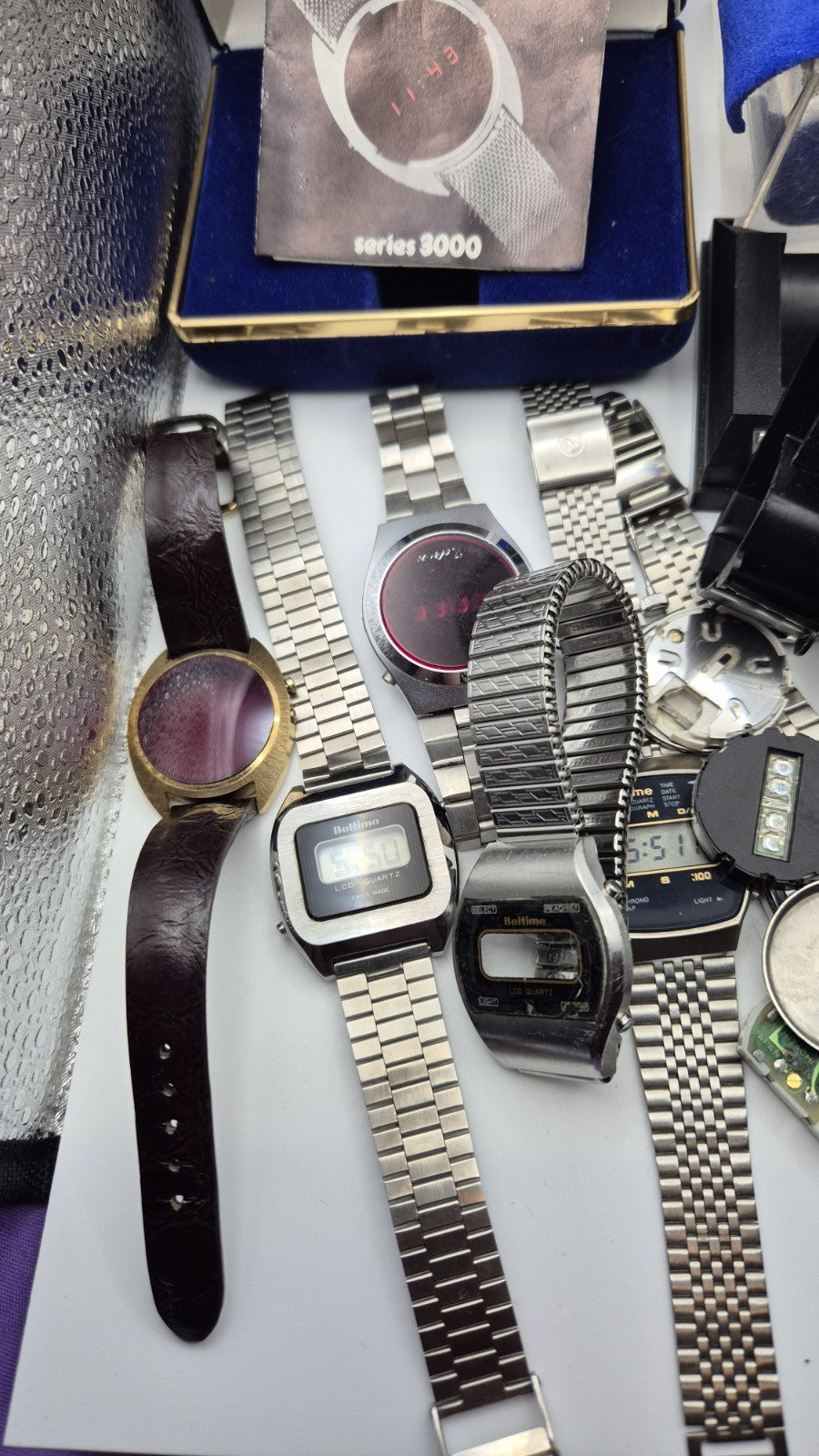 vintage digital watch joblot spares2