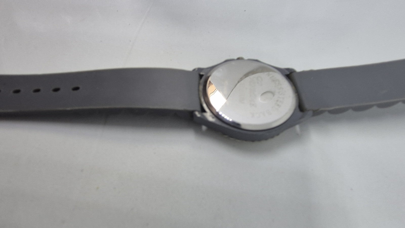 Geneva Grey & Silver Tone Rhinestones Ladies Watch with Silicone Band Costume...9