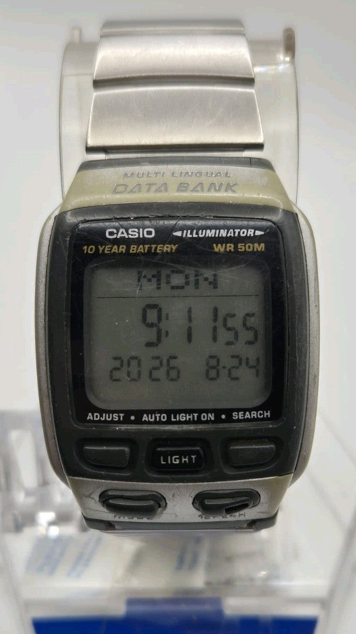 Casio DB-37H 2524 Multi Lingual Data Bank Illuminator Vintage Watch11