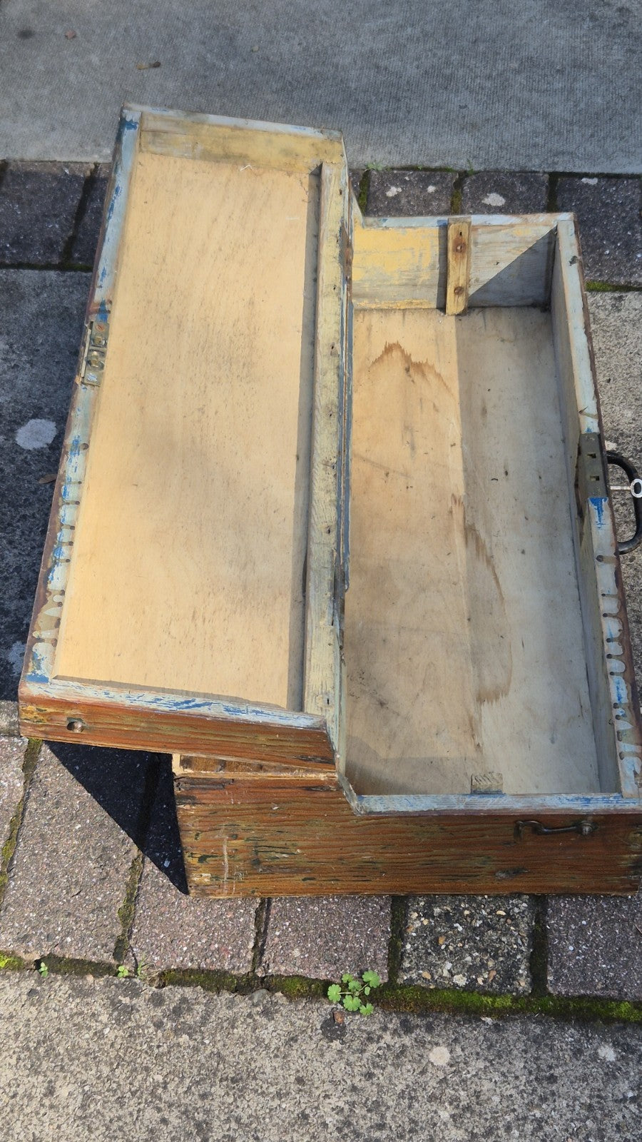 Vintage Carpenters Wooden Box And wooden plane4