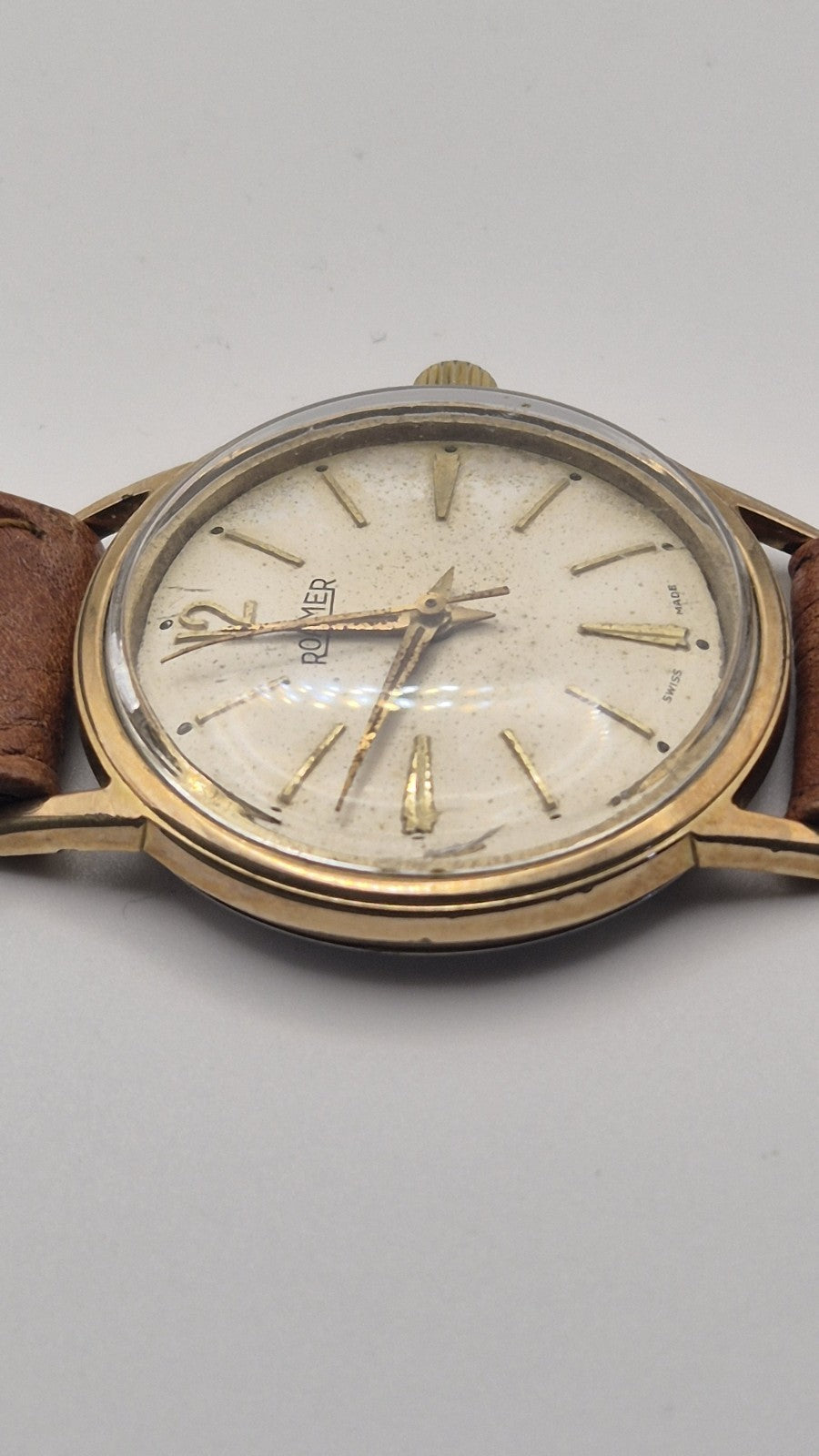 Roamer Gold Plated Men's Manual Vintage Swiss Watch   Working2