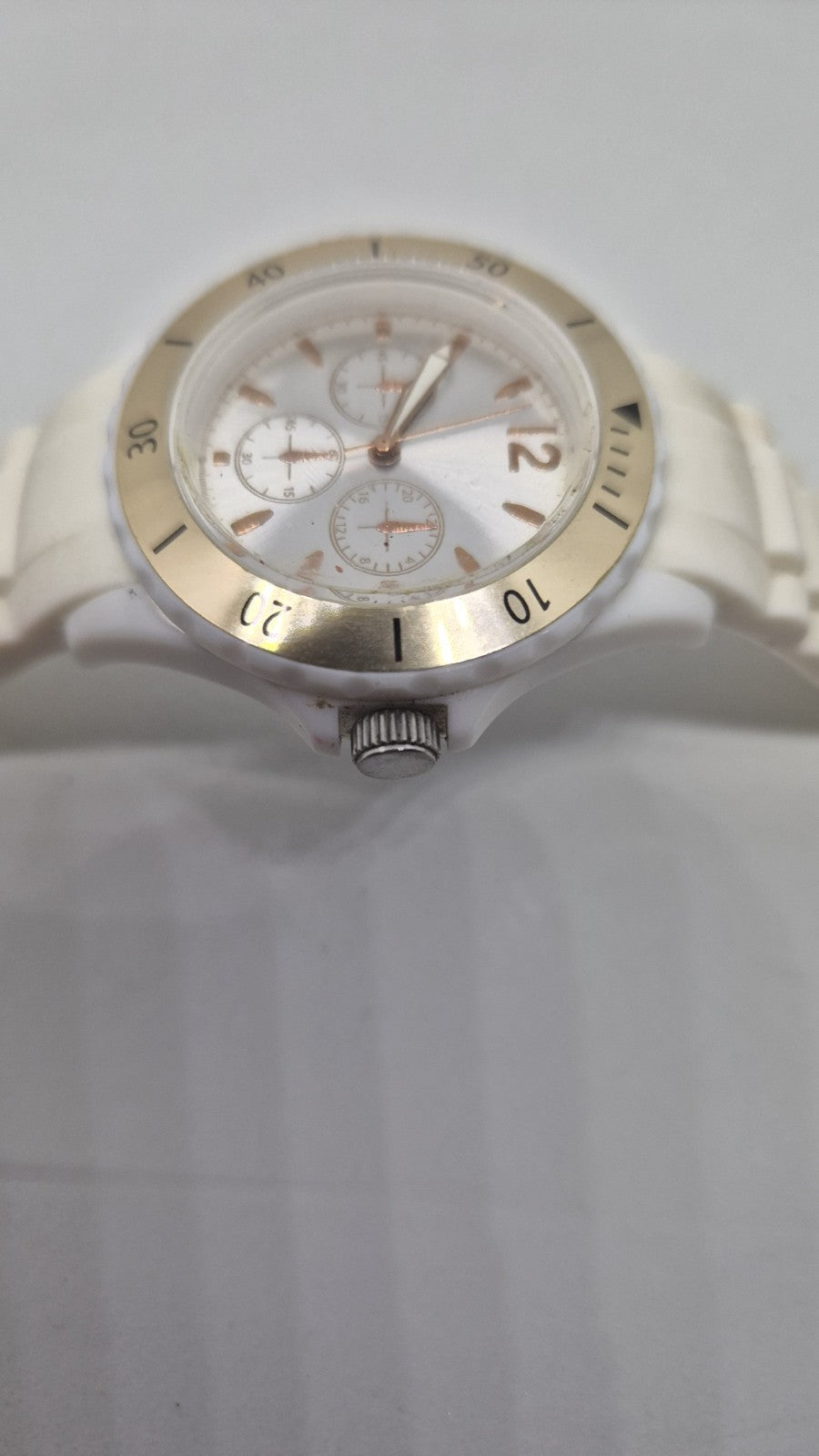 White and rose gold tone, plastic, quartz wrist watch5