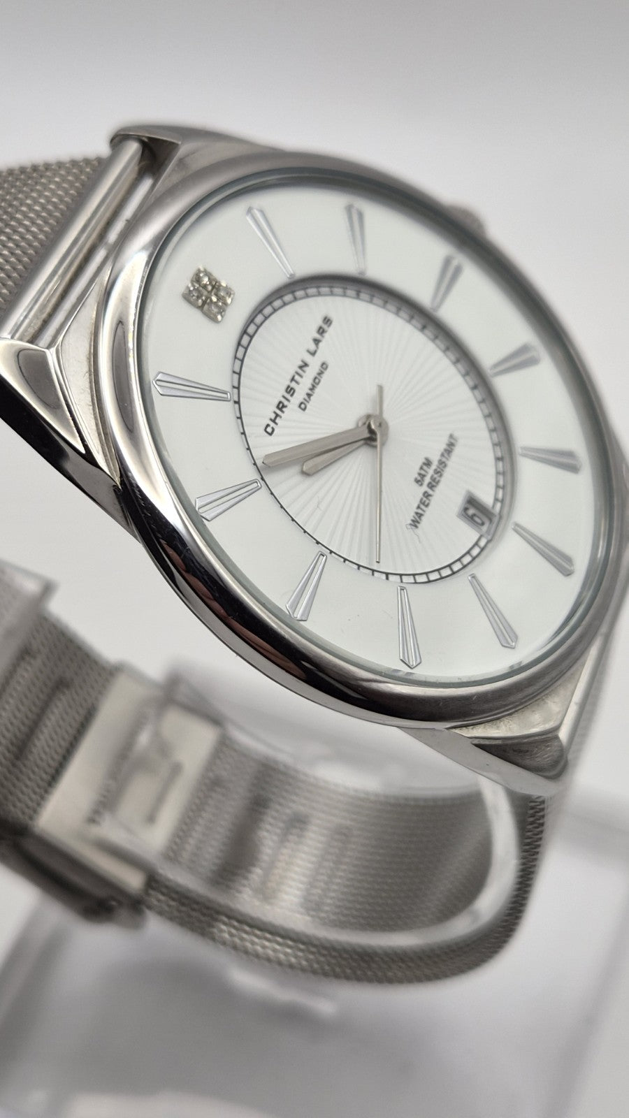 Christin Lars Diamond men's quartz dress watch13