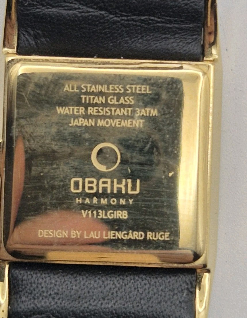 Obaku Harmony quartz Ladies wristwatch Model V113LGIRB With a gold tone...11