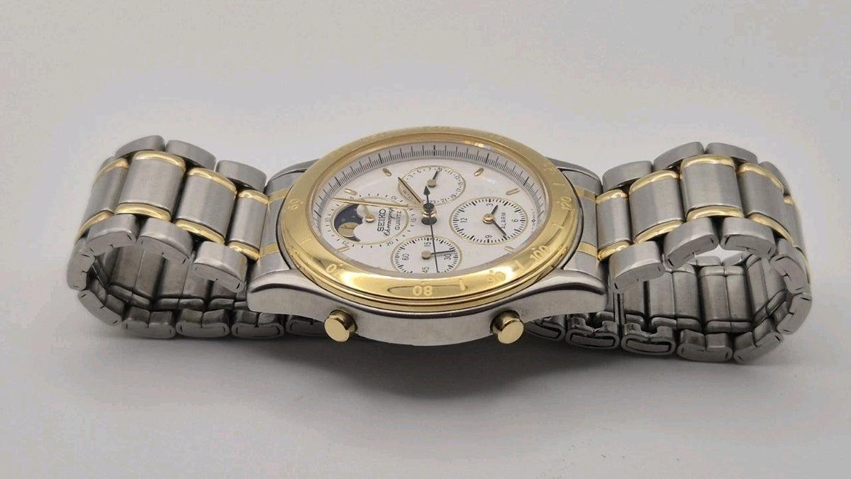 Seiko Men’s 7T36 6A3A Moon Phase Quartz Watch 13