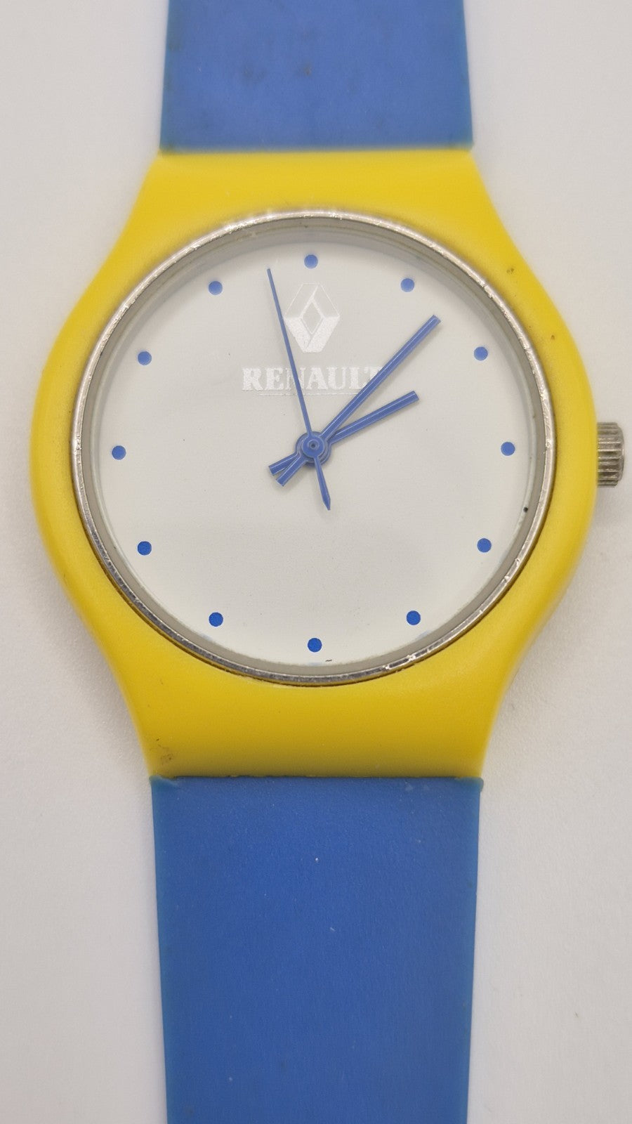 Vintage 1990s Renault Promotional Watch Quartz Rubber Strap Working0