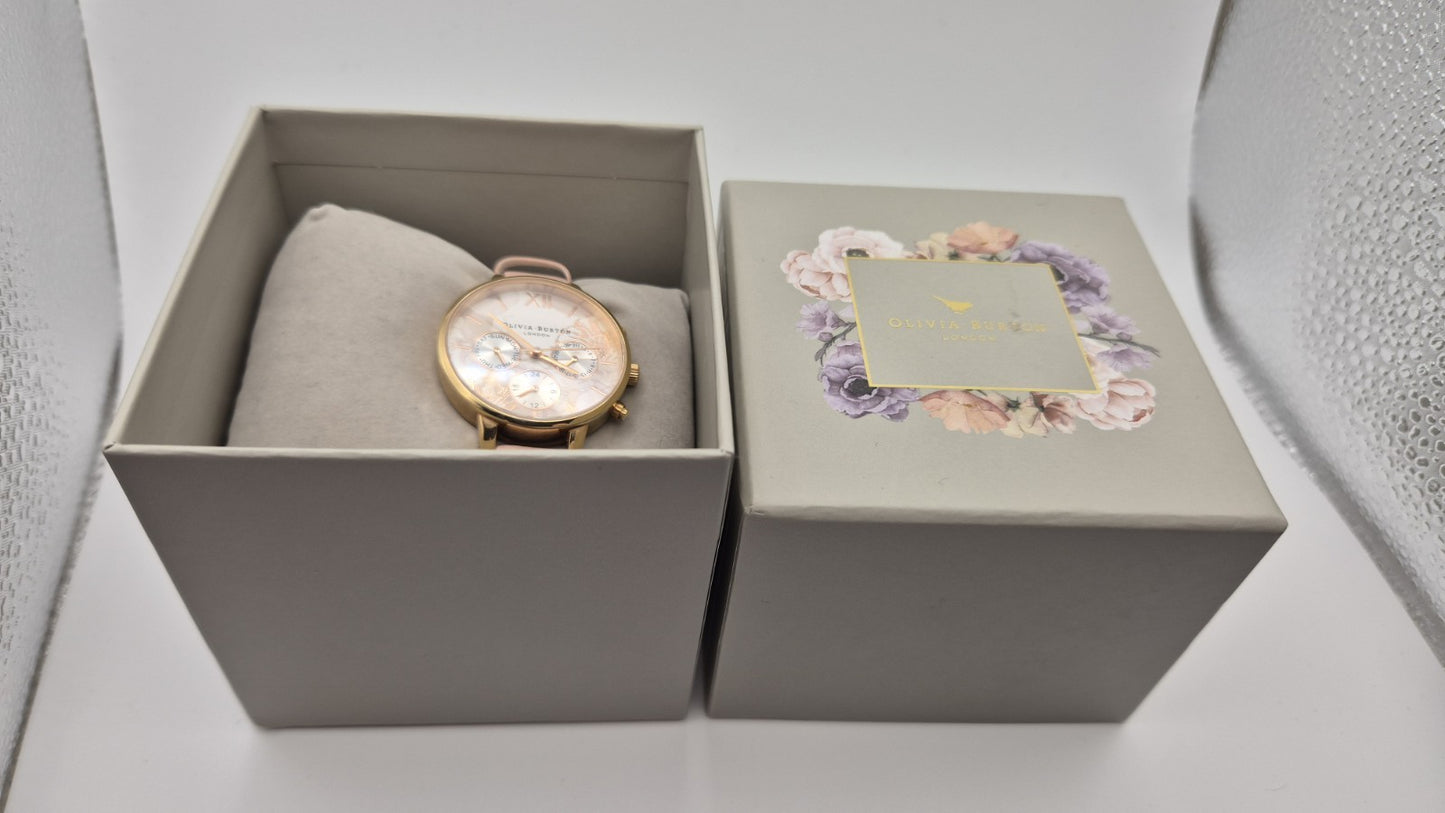 Olivia Burton Analogue Multifunction Quartz Watch for Women with Pink Leather...10