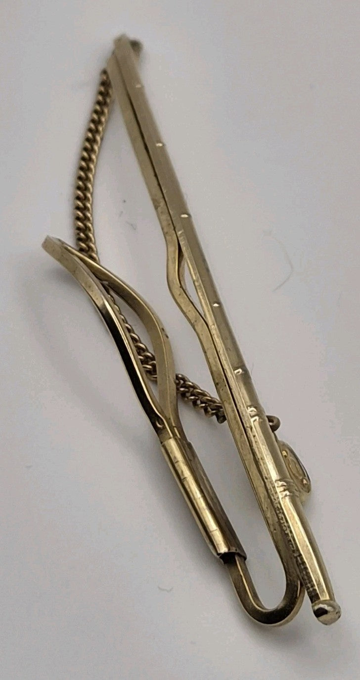  Vintage Stratton British Made Tie Bar Clip - Fishing Rod 3