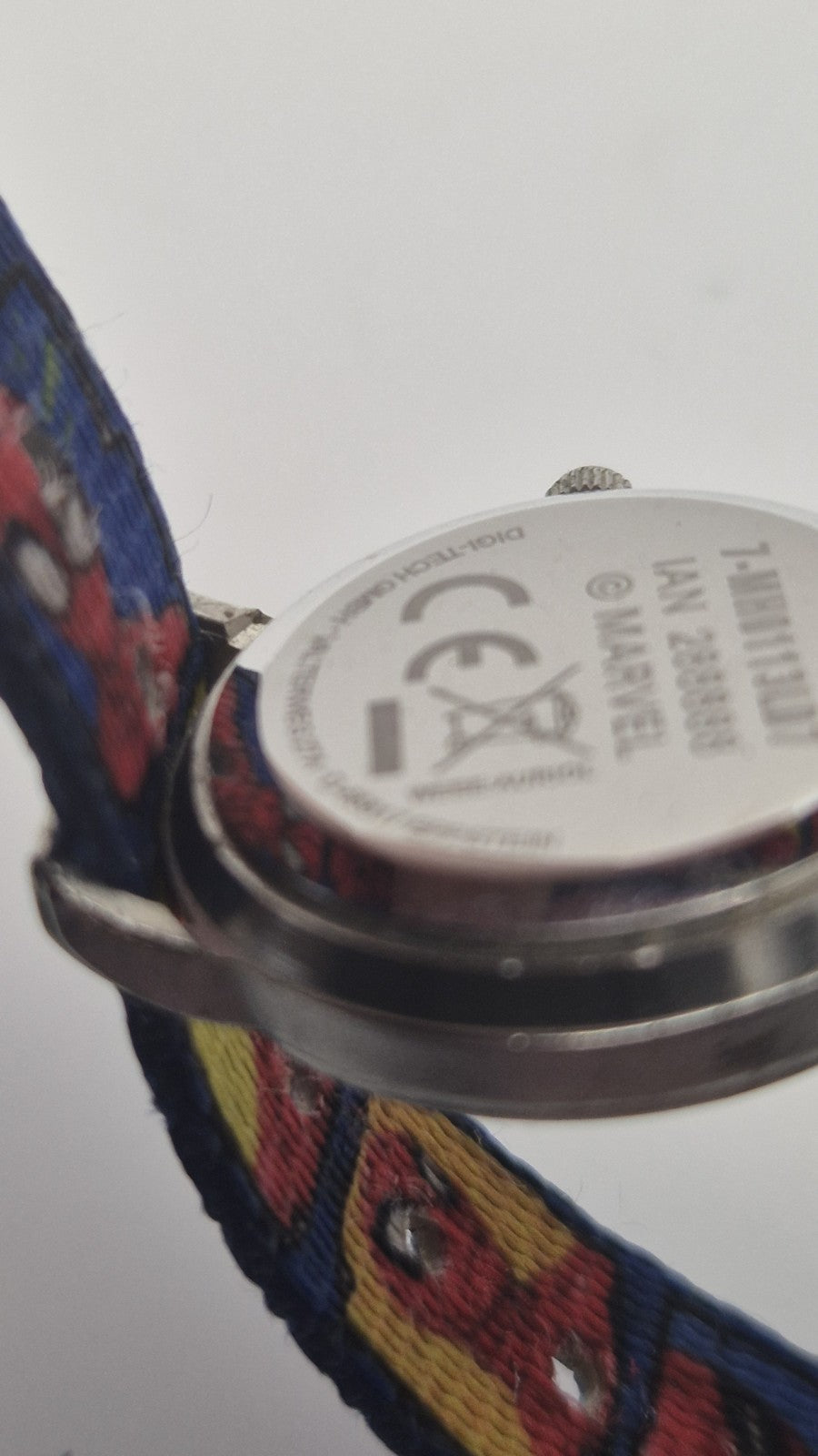 Marvel Spider-Man kids watch featuring a blue nylon strap17