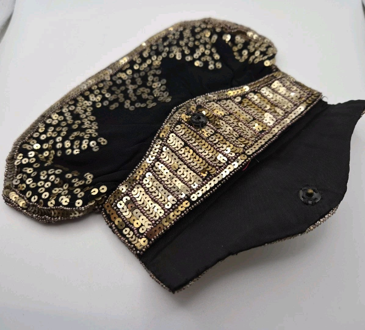 vintage Belgium Art Deco sequin evening purse13