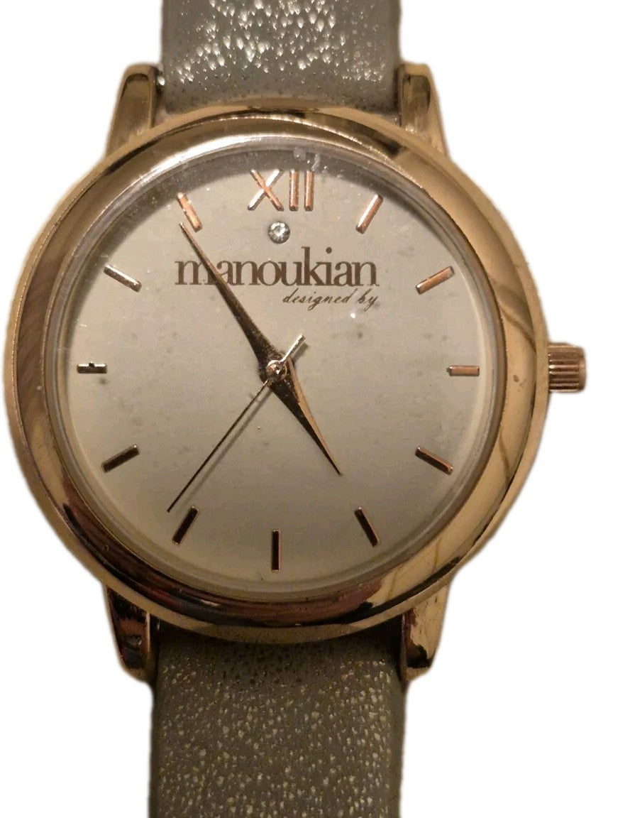 Manoukian SilverGray Glitter Wristwatch0