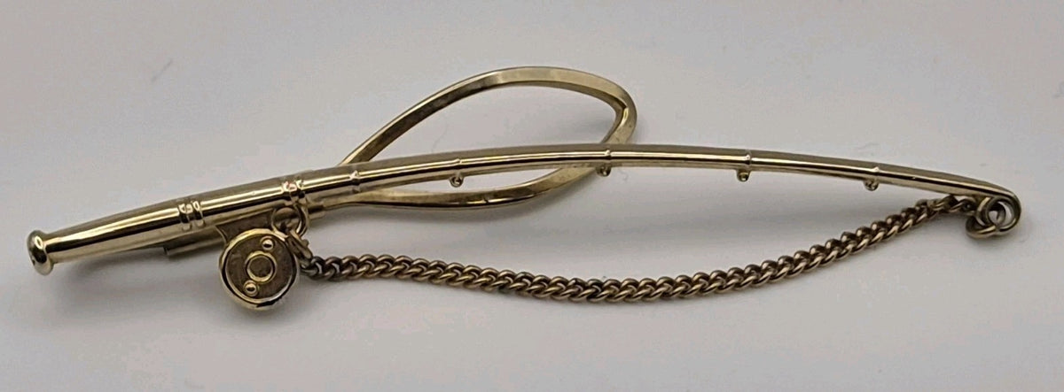  Vintage Stratton British Made Tie Bar Clip - Fishing Rod 0