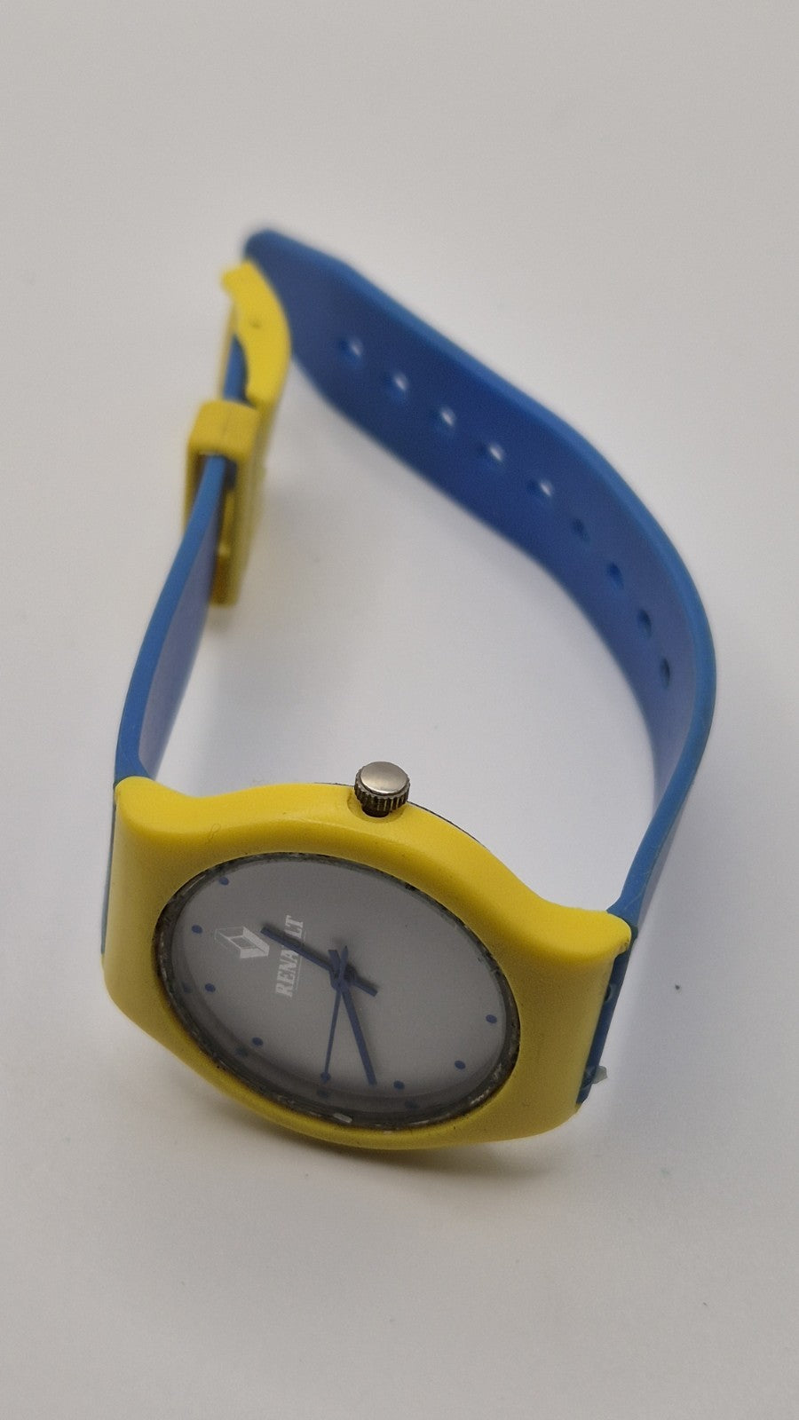 Vintage 1990s Renault Promotional Watch Quartz Rubber Strap 34mm Working8
