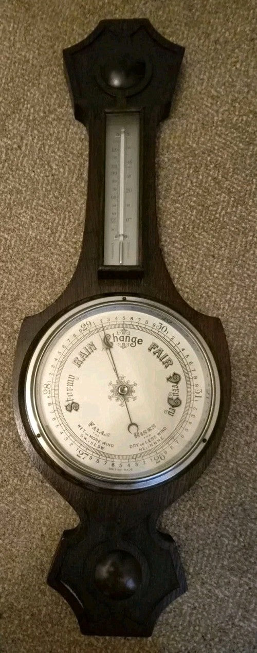 Antique Quality carved Banjo Barometer4