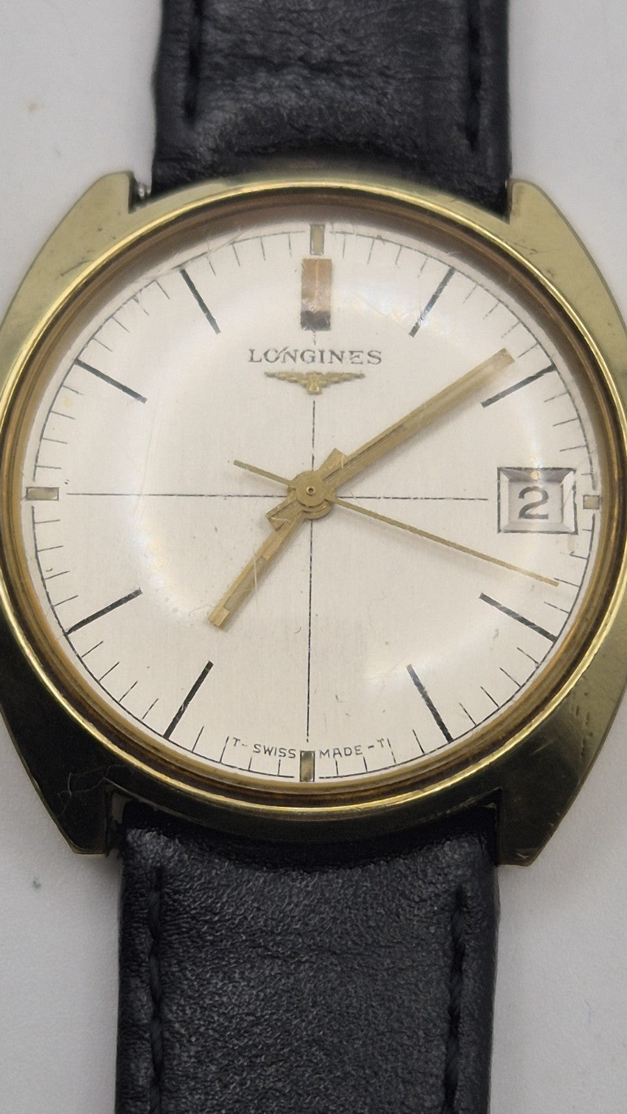 Longines - Crosshair Dial Hand-Wind Watch0