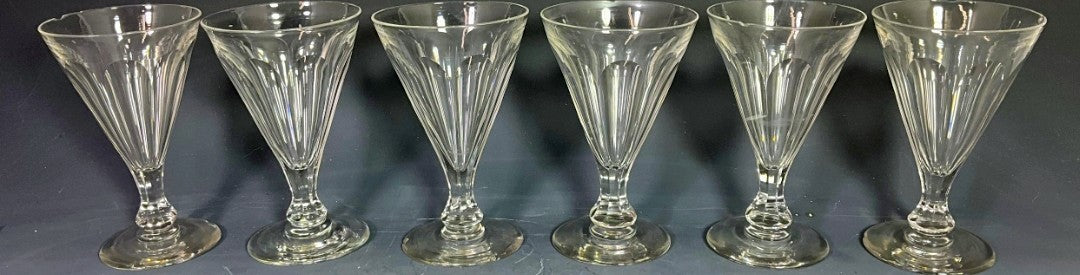 SET OF 6 GEORGIAN DRINKING GLASSES 16.5cm TALL0