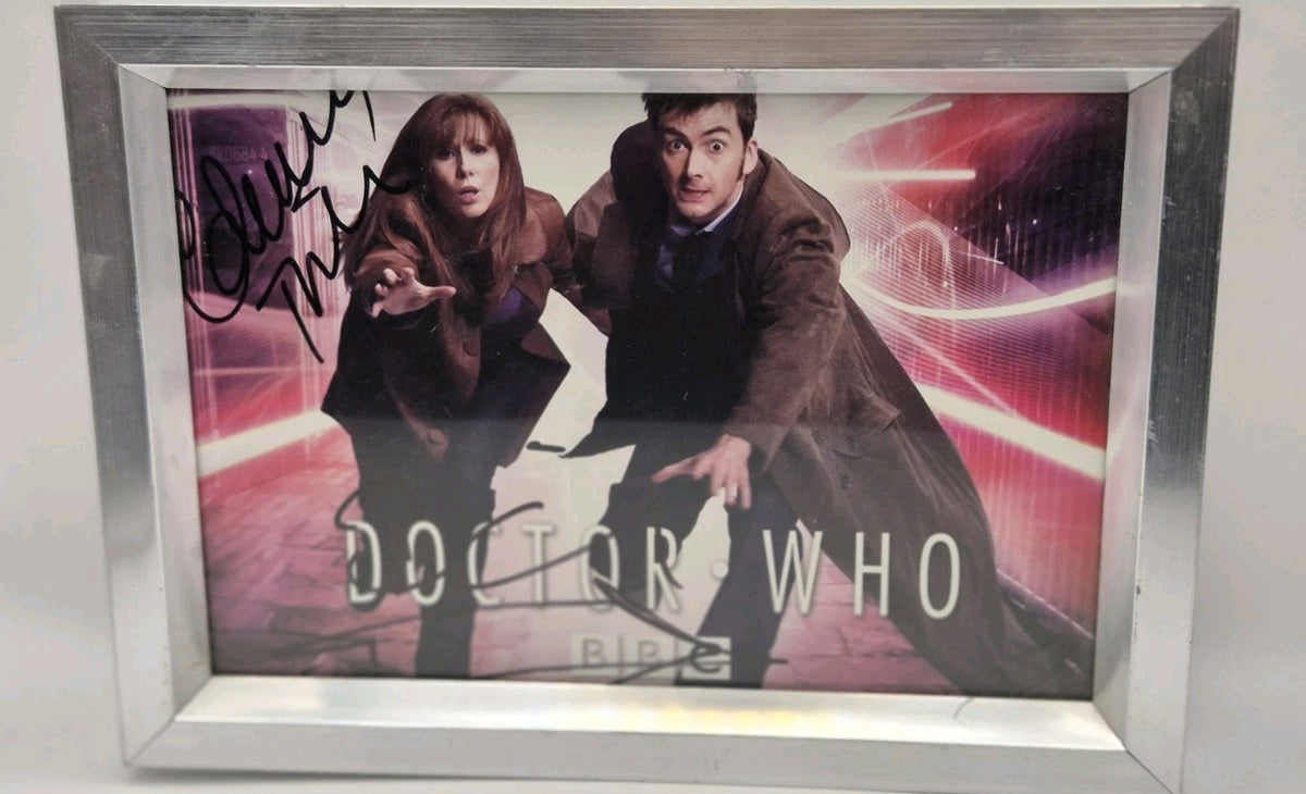 Framed promotional photograph of the Tenth Doctor (played by David Tennant) and1