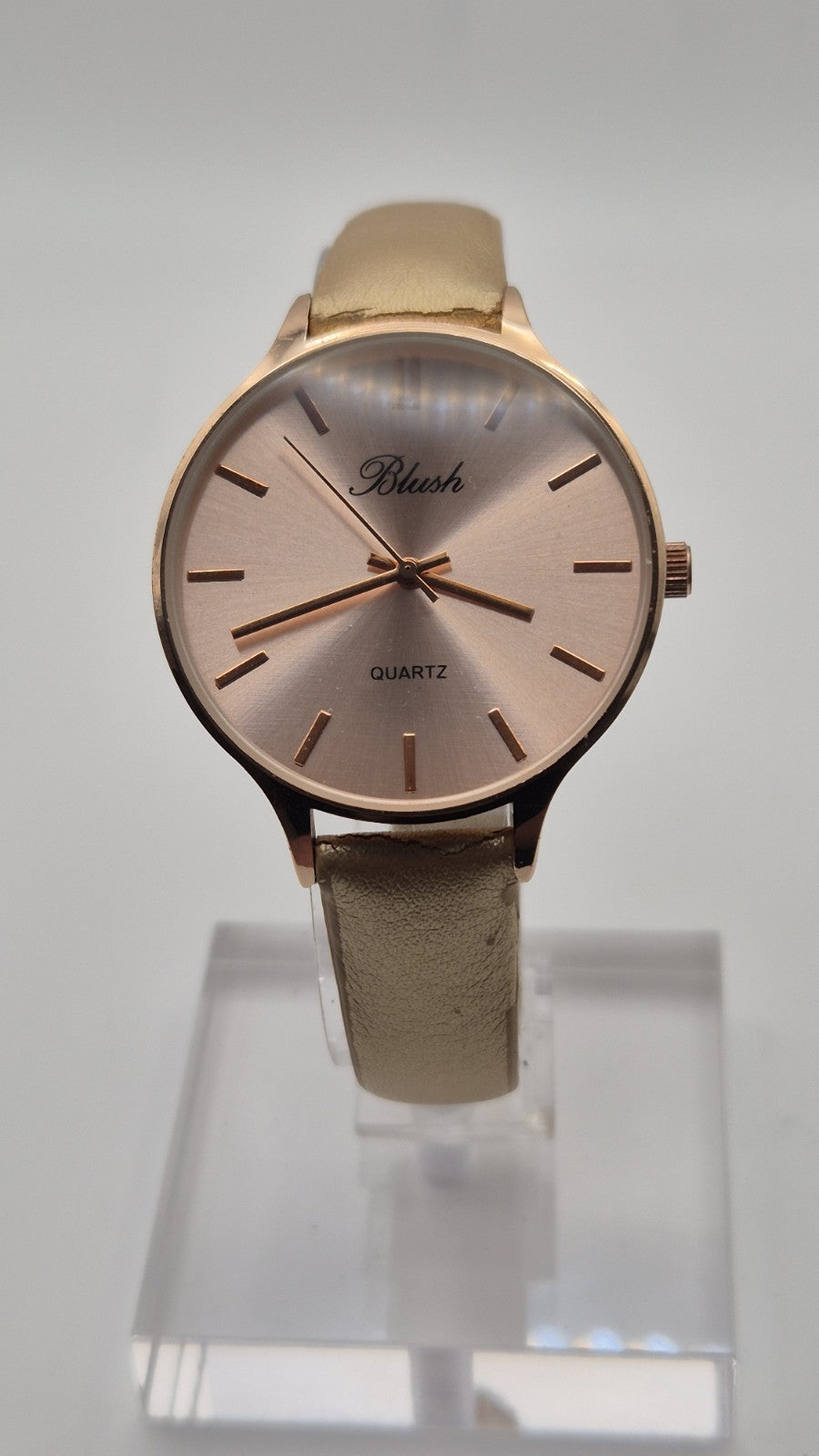 BLUSH LADIES QUARTZ WATCH Rose gold face and gold strap0