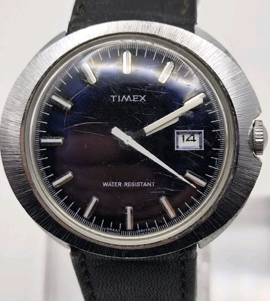 Vintage Timex Watch. Gents. Oval Case. Mechanical. Working0
