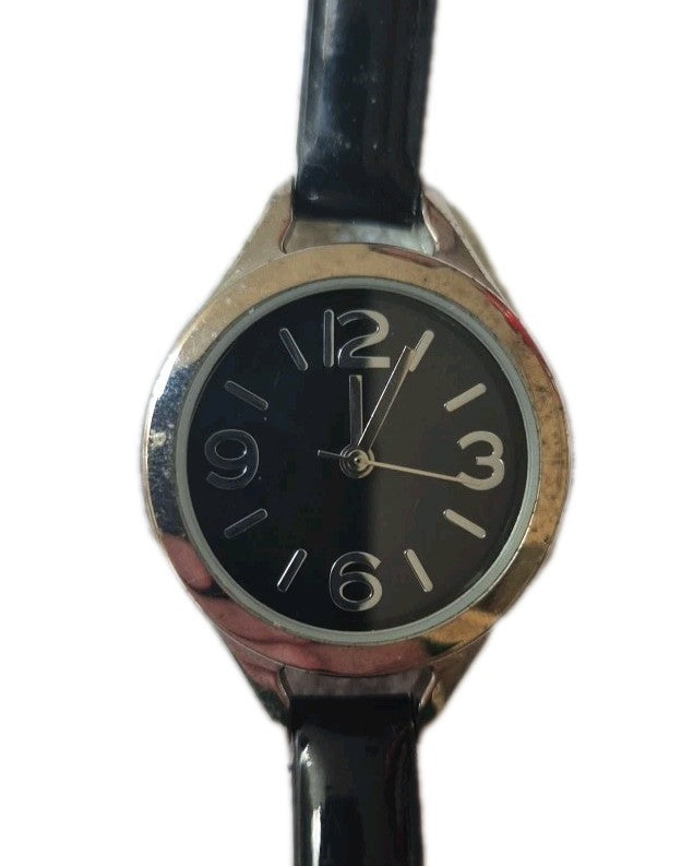 Marks & Spencer Women's Casual Quartz Watch with Black Faux Leather Strap0