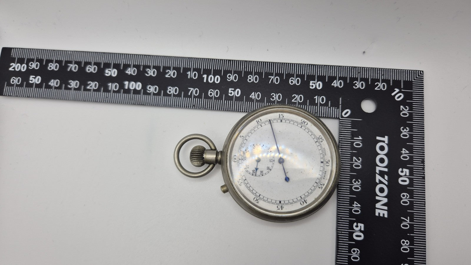 Stauffer & Co. split seconds military pocket stopwatch, signed SS&Co, Serial...11