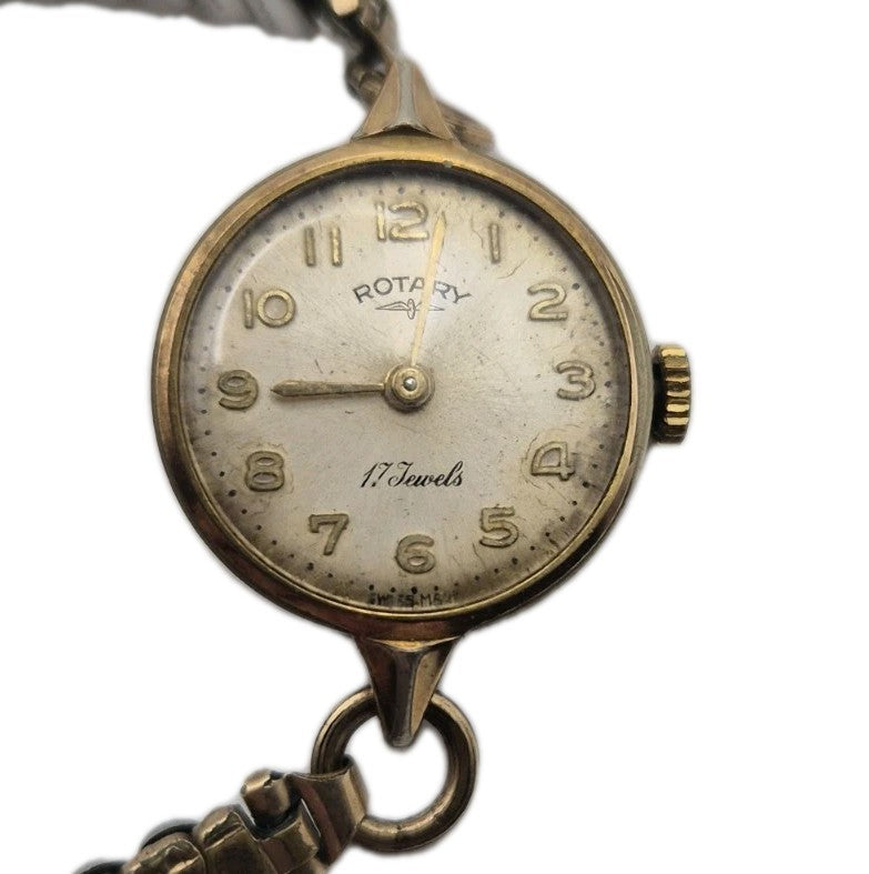 Vintage Rotary GoldPlated Manual Ladies Watch  Working Condition0
