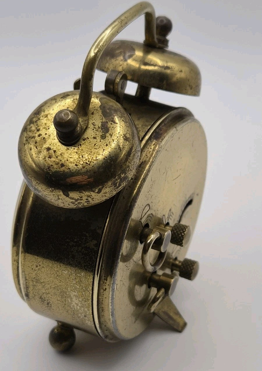 Vintage ESTYMA West German Mini Wind Up Alarm Clock5