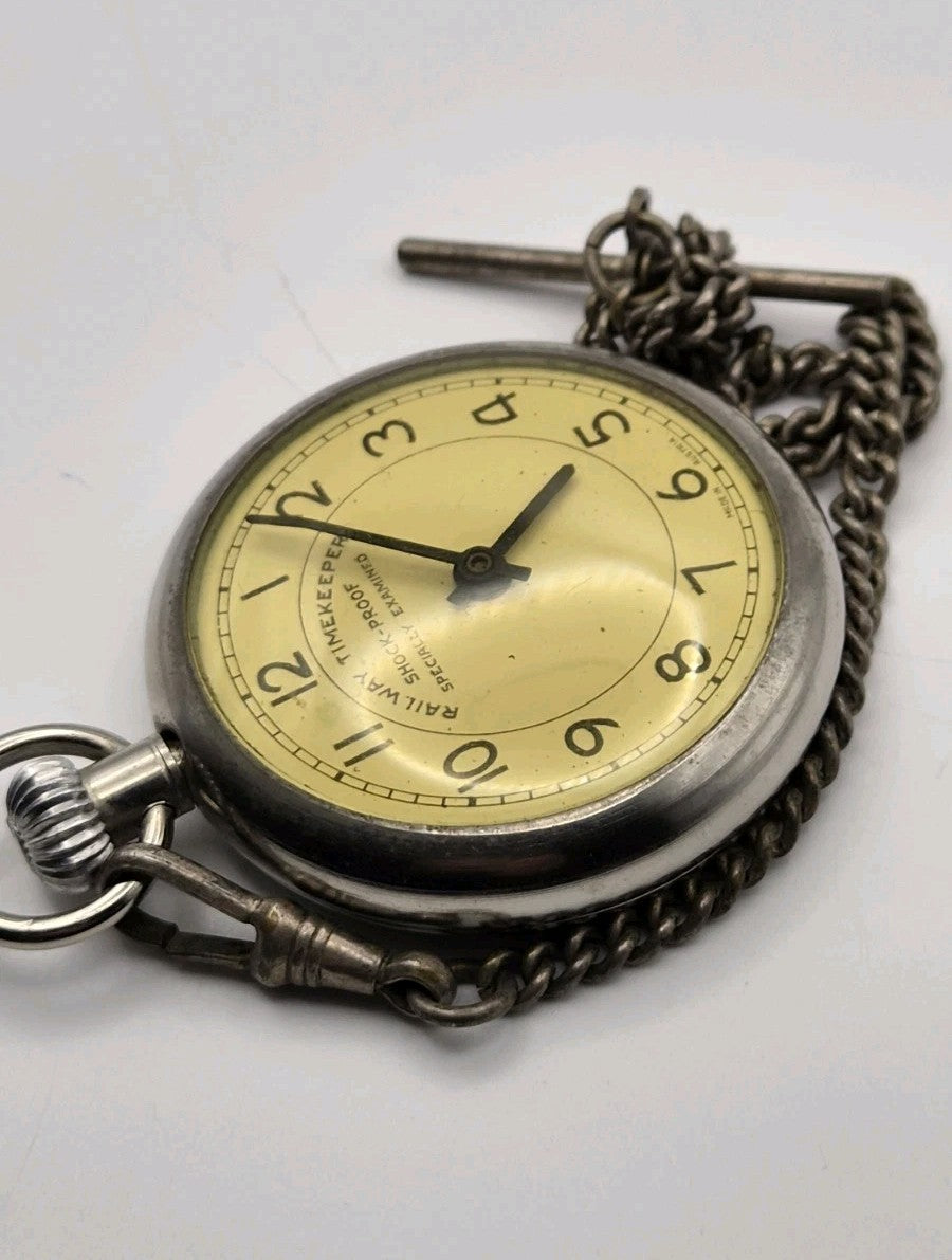 vintage Railway Timekeeper pocket watch. Austria. Working5