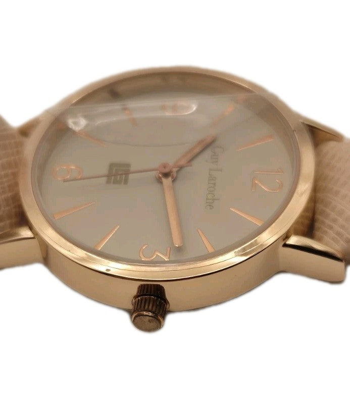 Ladies Guy Laroche Rose Gold/Blush And Matching Necklace4