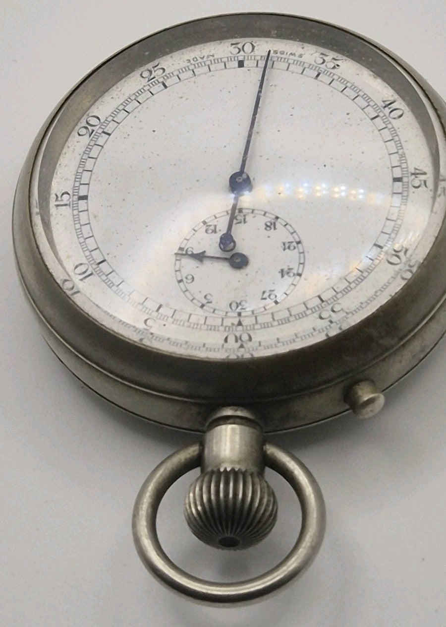 Stauffer & Co. split seconds military pocket stopwatch, signed SS&Co, Serial...3