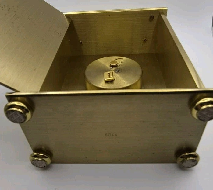 Garrard mechanical 1979 presentation brass cased mantle clock - Working4
