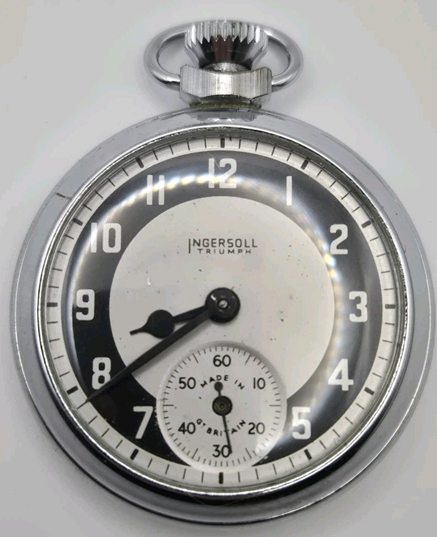 Vintage Ingersoll Triumph Pocket Watch | Made in Great Britain | Working0
