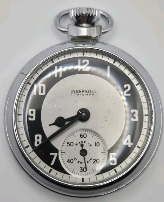 Vintage Ingersoll Triumph Pocket Watch | Made in Great Britain | Working0