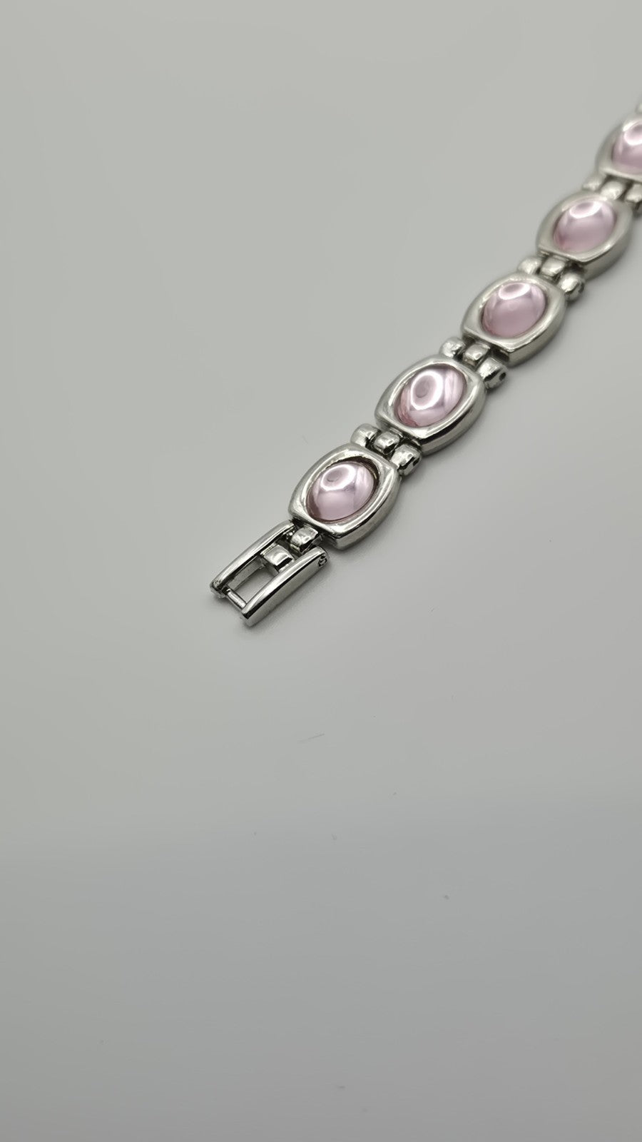 Ladies QUARTZ WRISTWATCH WITH PINK STONE STRAP AND MATCHING BRACELET IN A...12